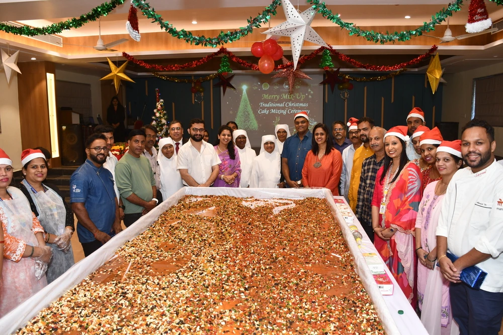 Traditional Christmas Cake Mixing Ceremony being organized at Mai Institute of Hotel Management , Sawantwadi,